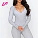 long sleeve v neck tee