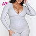 long sleeve v neck tee